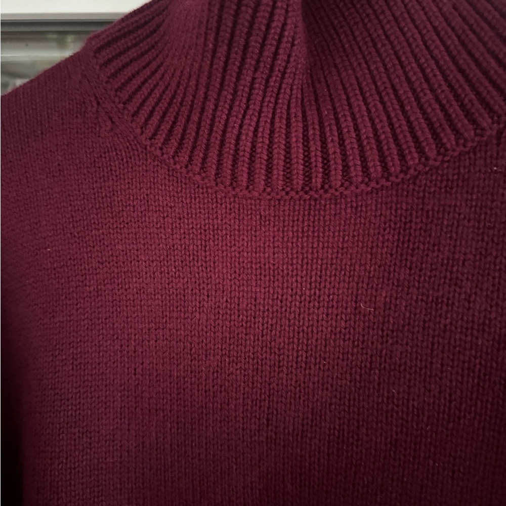 Lisa Yang Heidi Burgundy Cashmere Turtleneck Sweater - Picture 3 of 6